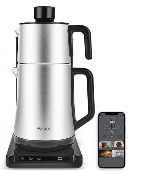 Homend Smart Royaltea Plus 1781H 2 in 1 Çay Makinesi (Inox / Çelik)