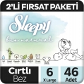 Sleepy Bio Natural 6 Beden 46 Adet Bebek Bezi