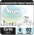 Sleepy Bio Natural 6 Beden 92 Adet Bebek Bezi