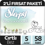 Sleepy Bio Natural 5 Beden 58 Adet resim