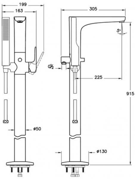 Artema Root Round A4274129 Küvet Bataryası