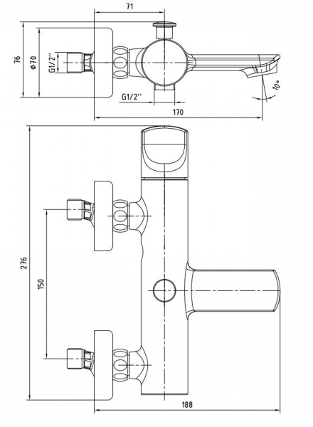 E.C.A. Myra 102102470C4 Banyo Bataryası