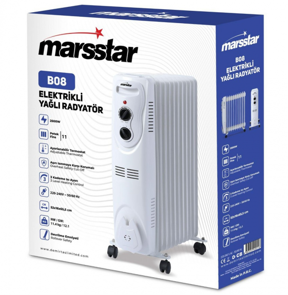 Marsstar B08 2500W Yağlı Radyatör