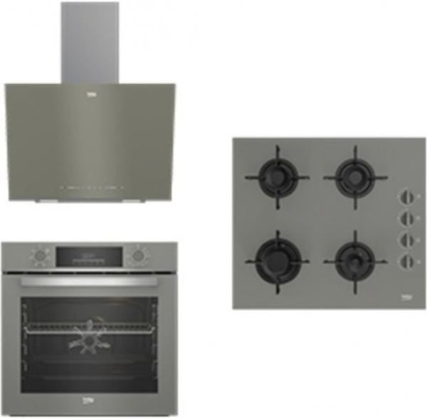 Beko Gri Ankastre Set BOCD T 6011 EG + BFC 330 G + BDE 6040 G