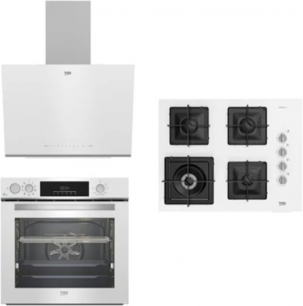 Beko Beyaz Ankastre Set BOCD K 6510 EWB + BFC 631 B + BDE 6062 B
