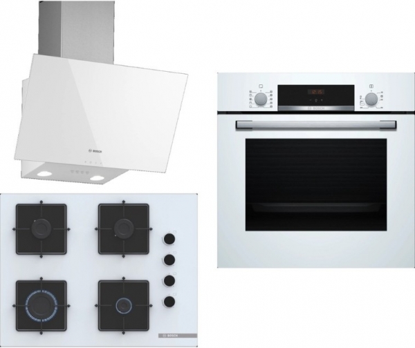 Bosch Beyaz 3 Lü Ankastre Set POP7C2P30O + HBF514BW1T + DWK63PJ20T