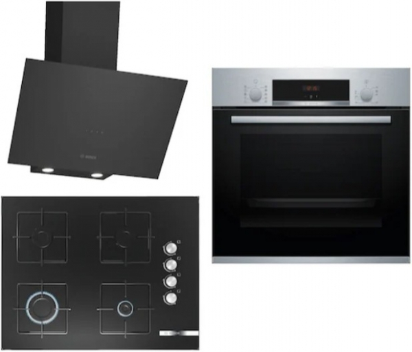 Bosch Siyah 3 Lü Ankastre Set POP7C6O12O + HBF514BS1T + DWK64PJ60T