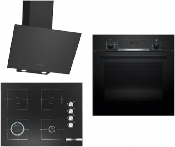 Bosch Ankastre Set POP7C6O12O + HBF534EB3T + DWK64PJ60T