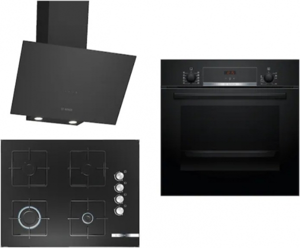 Bosch 3'lü Ankastre Set POP7C6O12O + HBF514BB1T + DWK64PJ60T