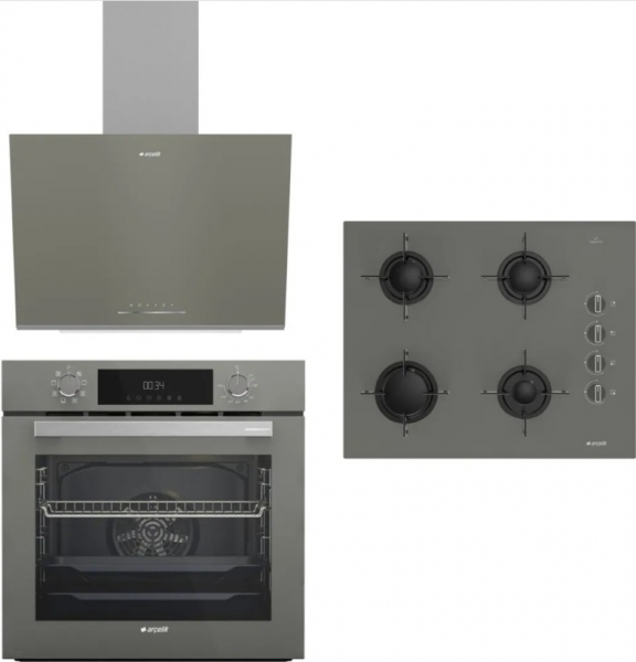 Arçelik Gri Premium Ankastre Set OCD T 651 EG + AFC 471 G + ADE 606-2 G