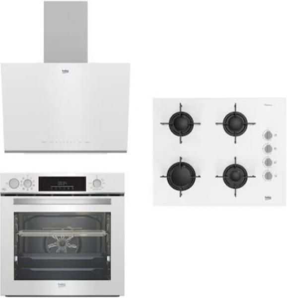 Beko Beyaz Ankastre Set BOCD T 6510 EB + BFC 631 B + BDE 6062 B