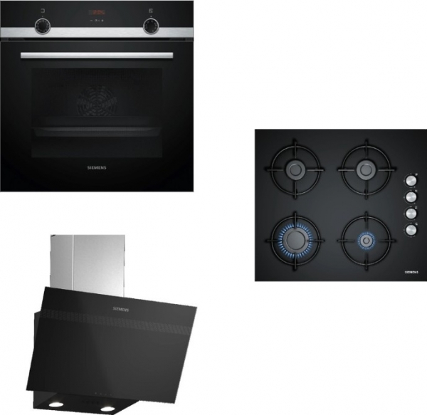 Siemens New Siyah Selection Ankastre Set EO6C6PB11O + HB514FBR1T + LC63KPJ61T