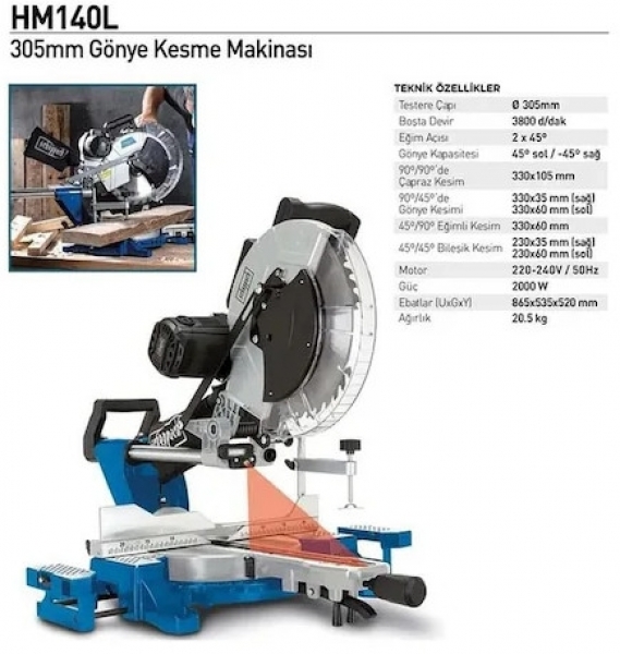 Scheppach HM140L Gönye Testere