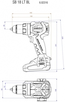 Metabo SB 18 LT BL Solo Akülü Matkap