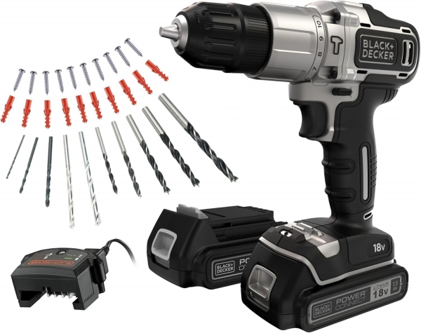 Black+Decker BDCHD18SC2K-QW Akülü Matkap