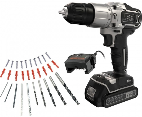 Black+Decker BDCHD18SC1K-QW Akülü Matkap (1 Akülü)