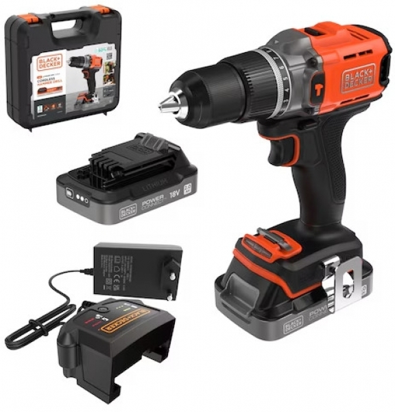 Black+Decker BCD383D2XK-QW Akülü Matkap