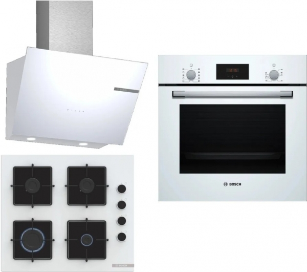 Bosch Beyaz 3 Lü Ankastre Set POP6C2P30O + HBF512BW1T + DWK66PJ20T