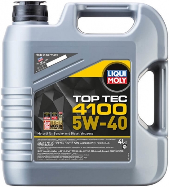 Liqui Moly Top Tec 4100 5W-40 Motor Yağı (4 litre)