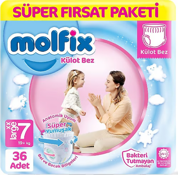 Molfix Külot Bez 7 Beden 36 Adet Bebek Bezi