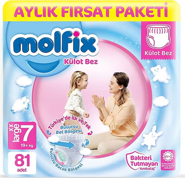 Molfix Külot Bez 7 Beden 81 Adet Bebek Bezi