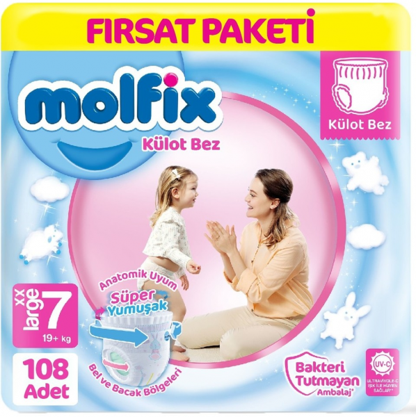 Molfix Külot Bez 7 Beden 108 Adet Bebek Bezi