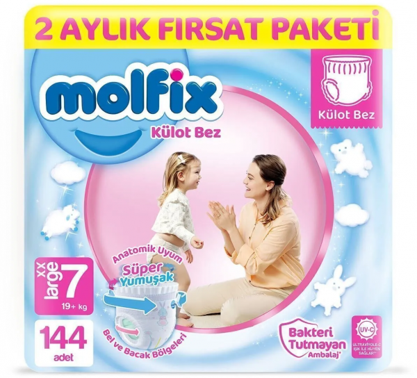 Molfix Külot Bez 7 Beden 144 Adet Bebek Bezi