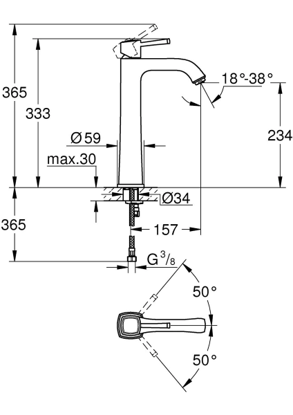 Grohe Grandera 24371IG0 Lavabo Bataryası