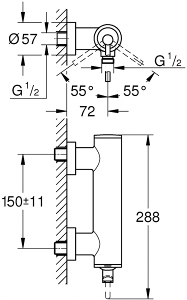 Grohe Atrio 32650DC3 Duş Bataryası