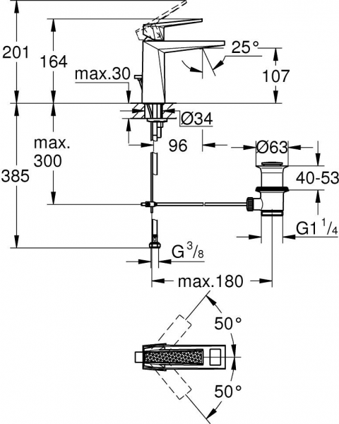 Grohe Allure M 24397AL0 Lavabo Bataryası