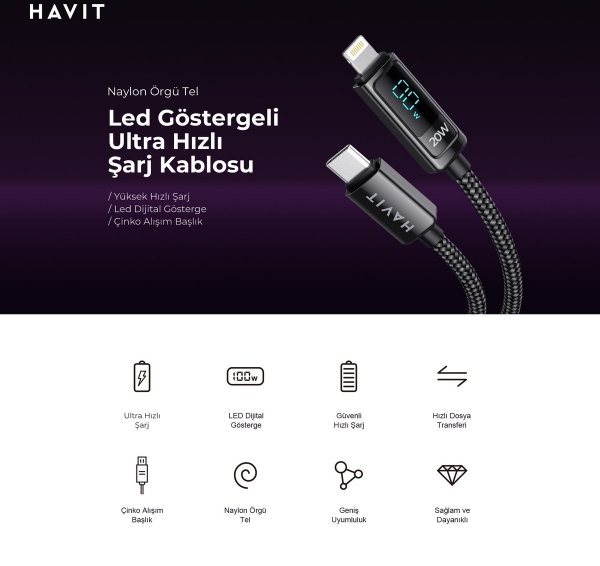 Havit B6246 Şarj Kablosu