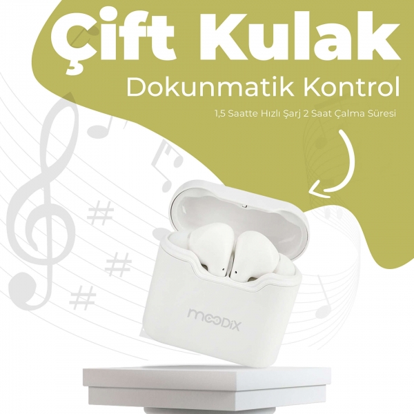 Moodix KI23KT03 Tam Kablosuz Kulaklık