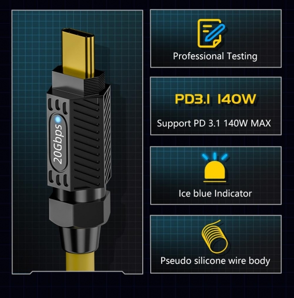 Livx Screw 140W Şarj Kablosu