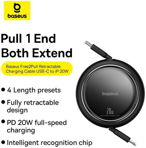 Baseus Free2 Pull Mini Retractable Şarj Kablosu