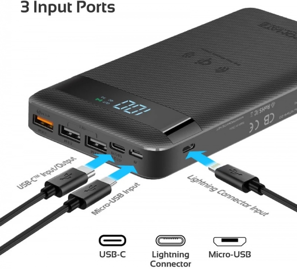 Promate AuraTank-20 20000 mAh Powerbank
