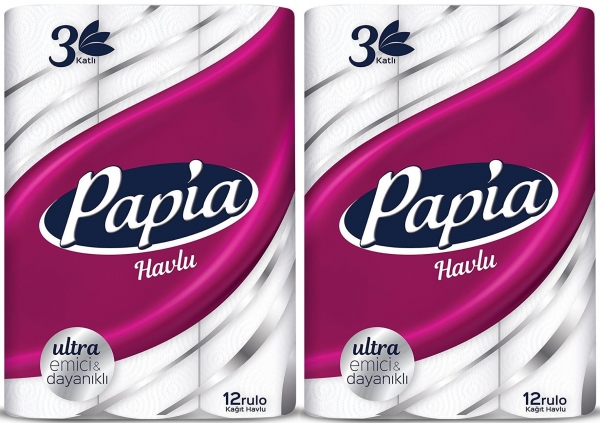 Papia Ultra Kağıt Havlu 24 Rulo (24 Rulo)
