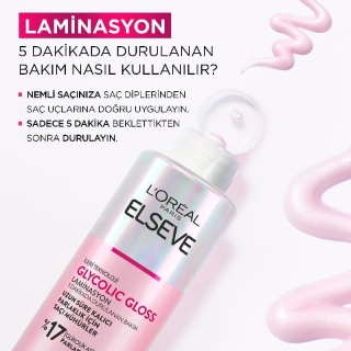 Loreal Paris Elseve Glycolic Gloss Laminasyon 200 ml Saç Kremi