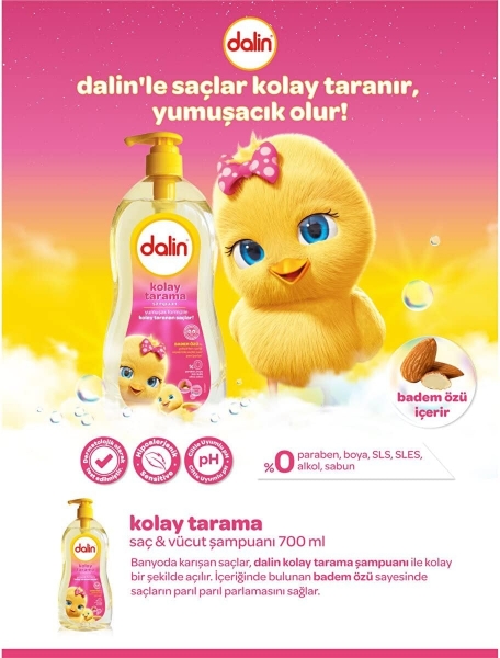 Dalin Badem Özlü Kolay Tarama 700 ml Şampuan