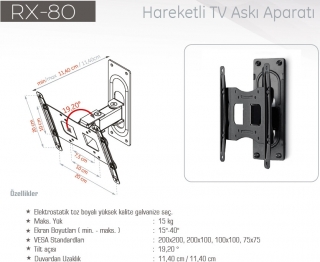 Ultimate RX-80 TV Askı Aparatı