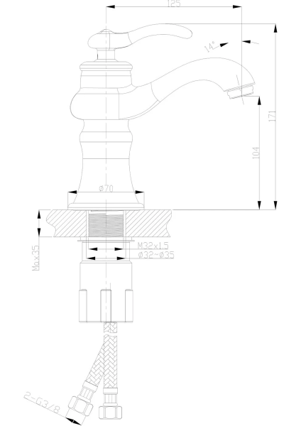 Fontana FM-1212 Lavabo Bataryası