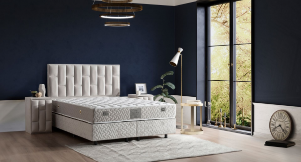 Mobilya Dükkanım Malaga 200x200 Baza+Başlık+Yatak Seti