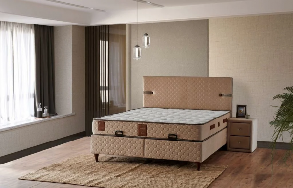 Mobilya Dükkanım Perla 140x200 Baza+Başlık+Yatak Seti