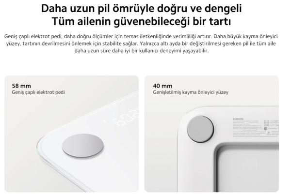 Xiaomi Body Composition Scale S400 Dijital Banyo Tartısı