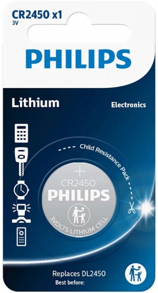 Maxell Philips Minicells CR2450/10B Düğme Pil