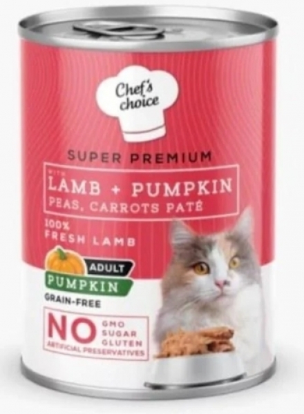 Chef's Choice Kuzulu Balkabaklı 400 gr Kedi Maması