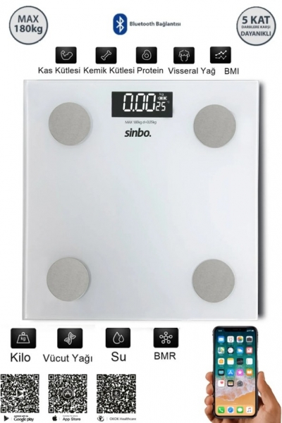 Sinbo SBS-4467 Dijital Banyo Tartısı