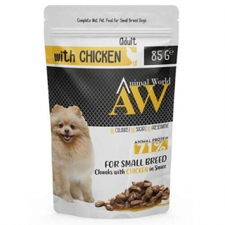 Animal World With Tavuk Etli Küçük Irk 85 gr Köpek Maması