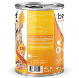 Bestpet Tavuk Etli Parça Etli ve Jöleli 400 gr Köpek Maması