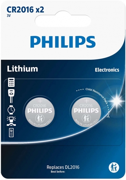 Philips Minicells CR2016P2/01B 2'li Düğme Pil
