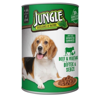 Jungle Biftekli ve Sebzeli Parça Etli 415 gr Köpek Maması